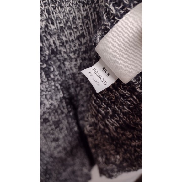 Aeropostale Cardigan Grey Black Open Front Criss Cross Back Long Sweater Small - Picture 10 of 15